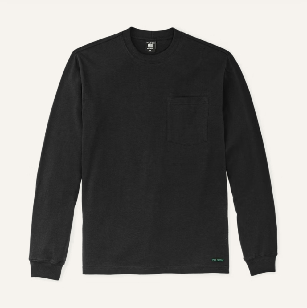 Filson Pioneer Pocket Long Sleeve T-Shirt - Black